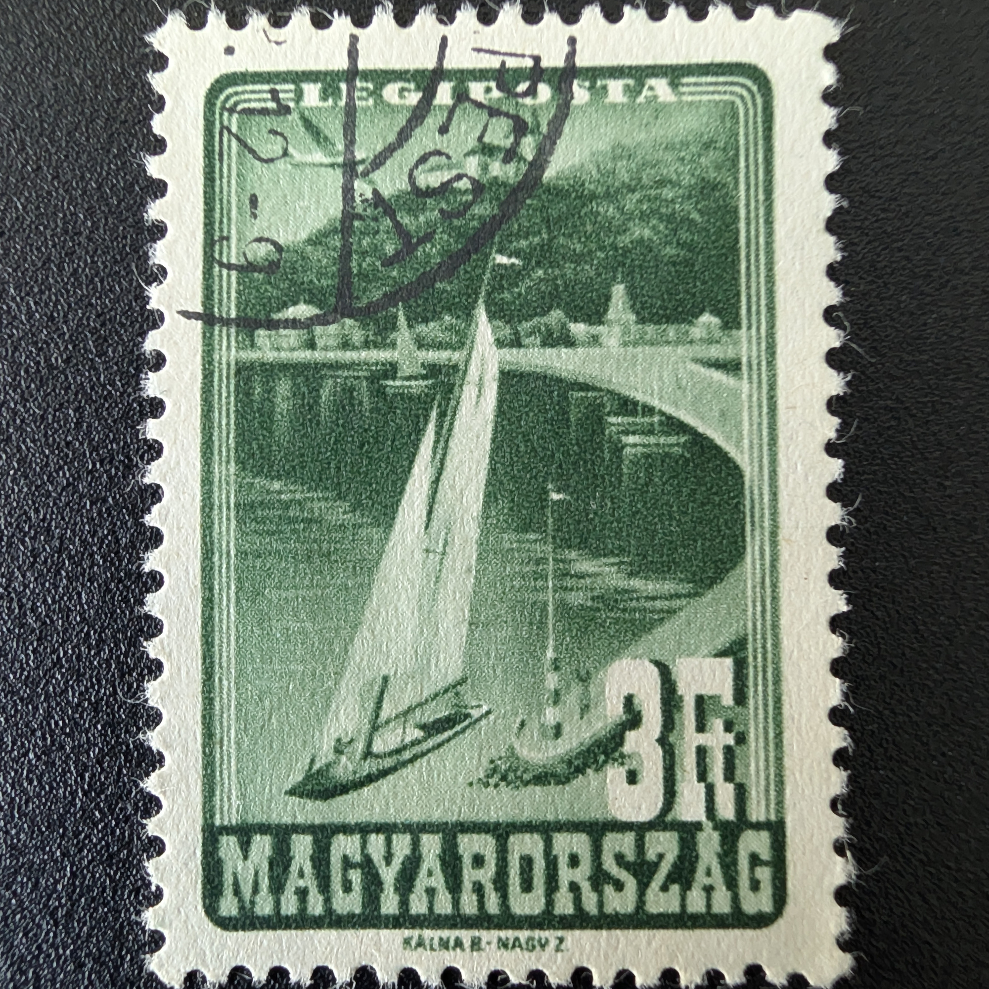 Lake Balaton with sailboat